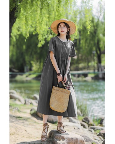Solid color dress