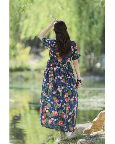 Floral Button-Down Maxi Dress