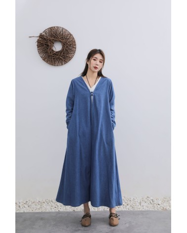Blue long cardigan