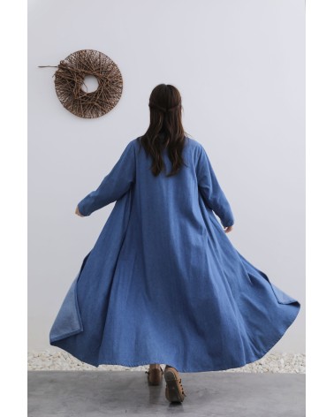 Blue long cardigan