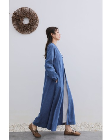 Blue long cardigan