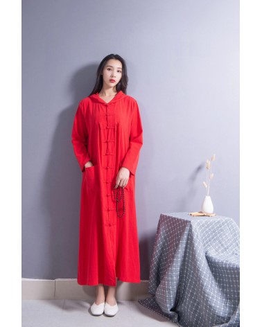 Red Hooded Dress