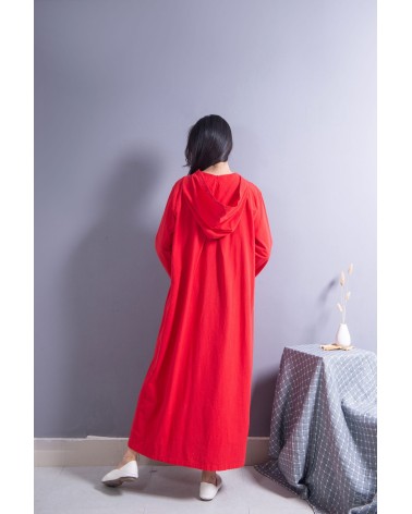 Red Hooded Dress