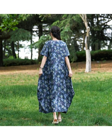Blue floral dress