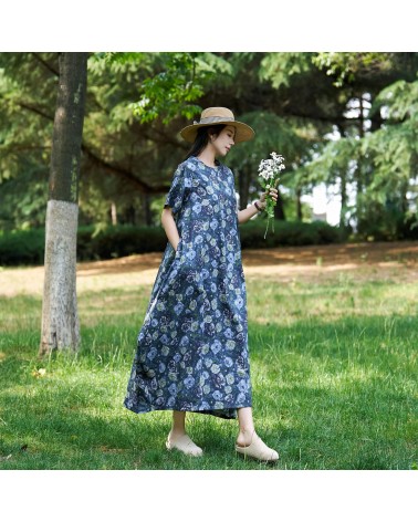 Blue floral dress