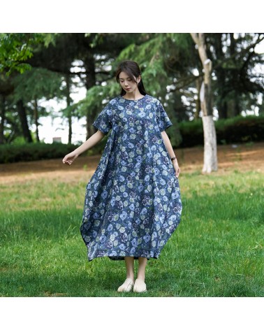 Blue floral dress