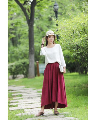 Burgundy skirt