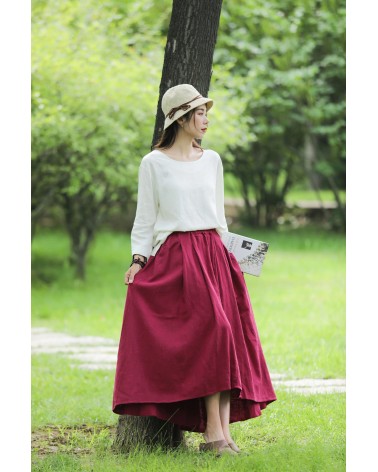 Burgundy skirt