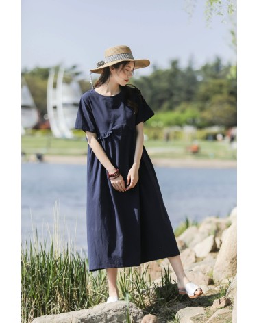 Navy blue breathable dress