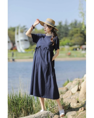 Navy blue breathable dress